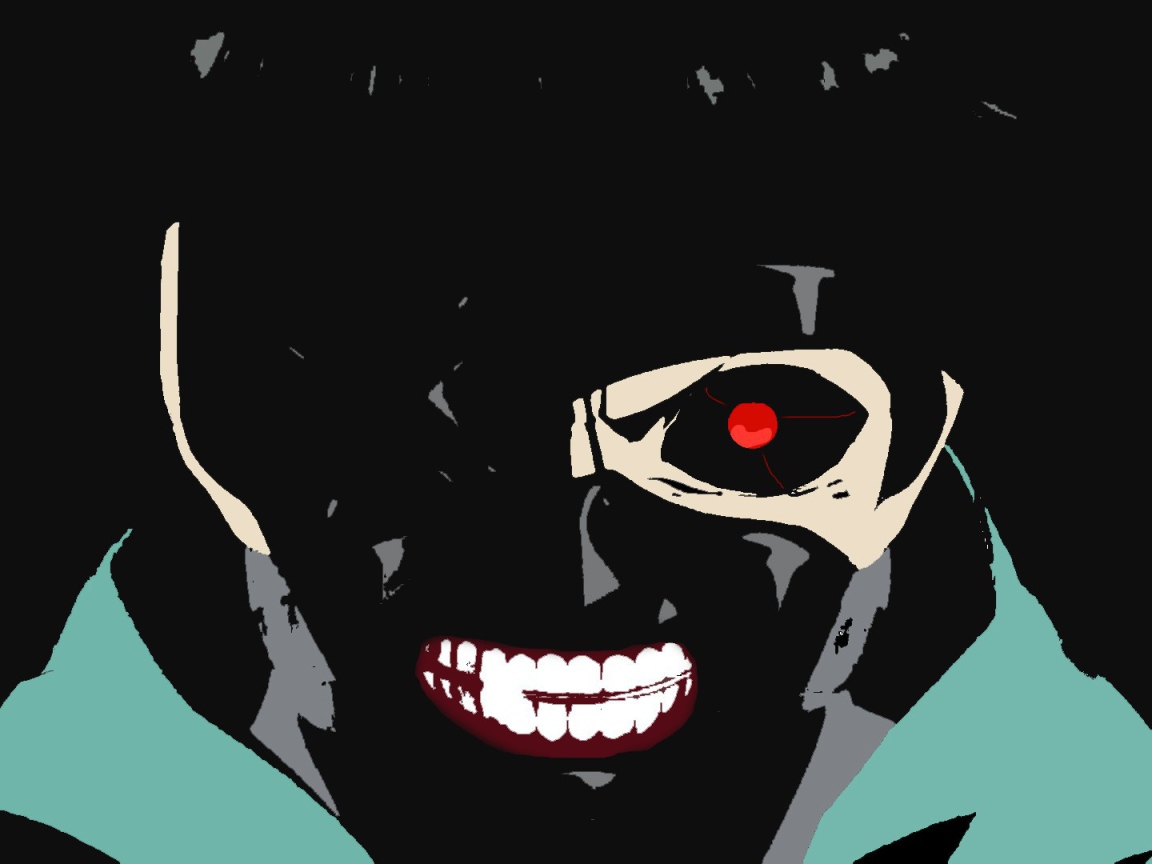 Красные глаза в аниме Tokyo Ghoul