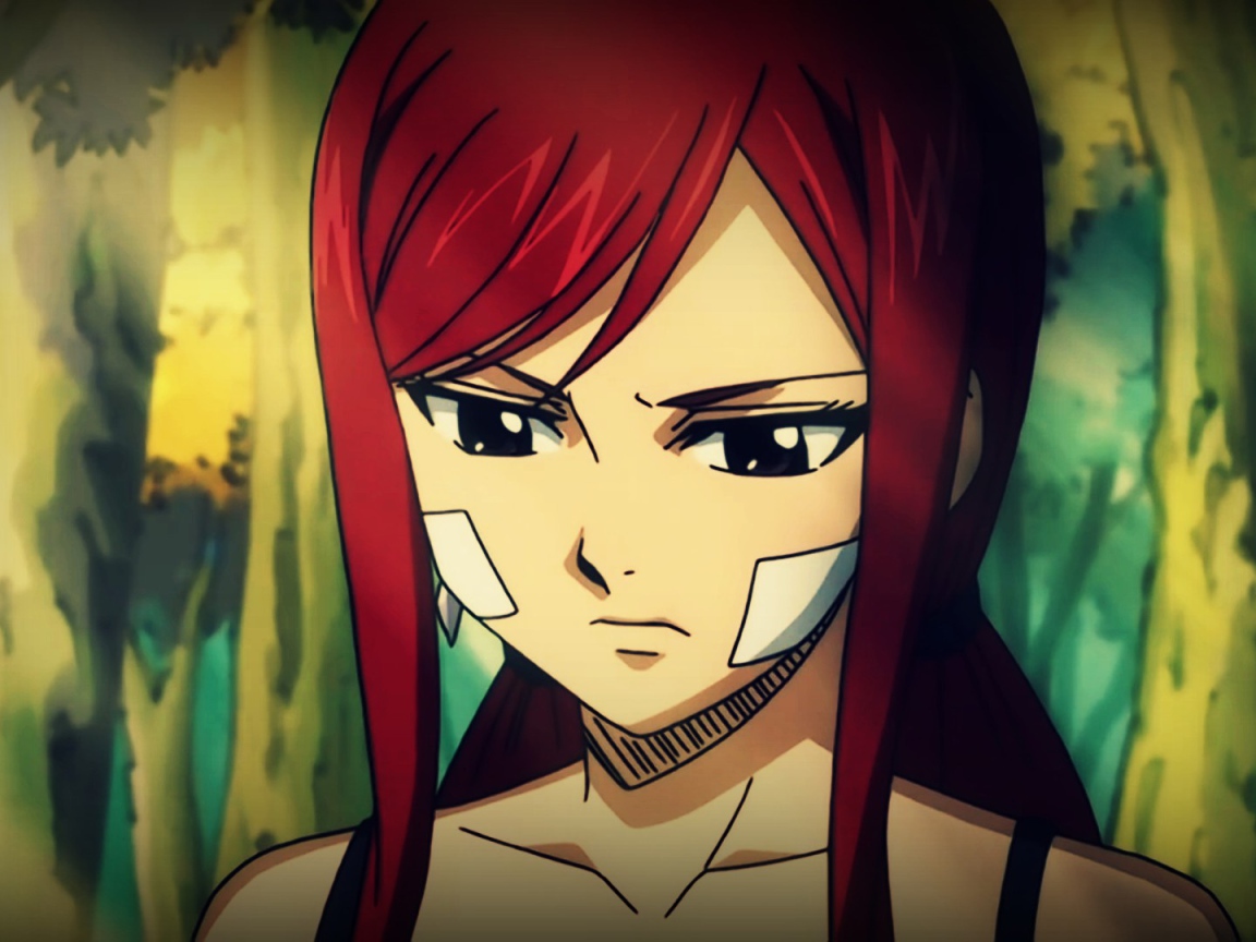 Грустная девушка в аниме Сказка о хвосте феи