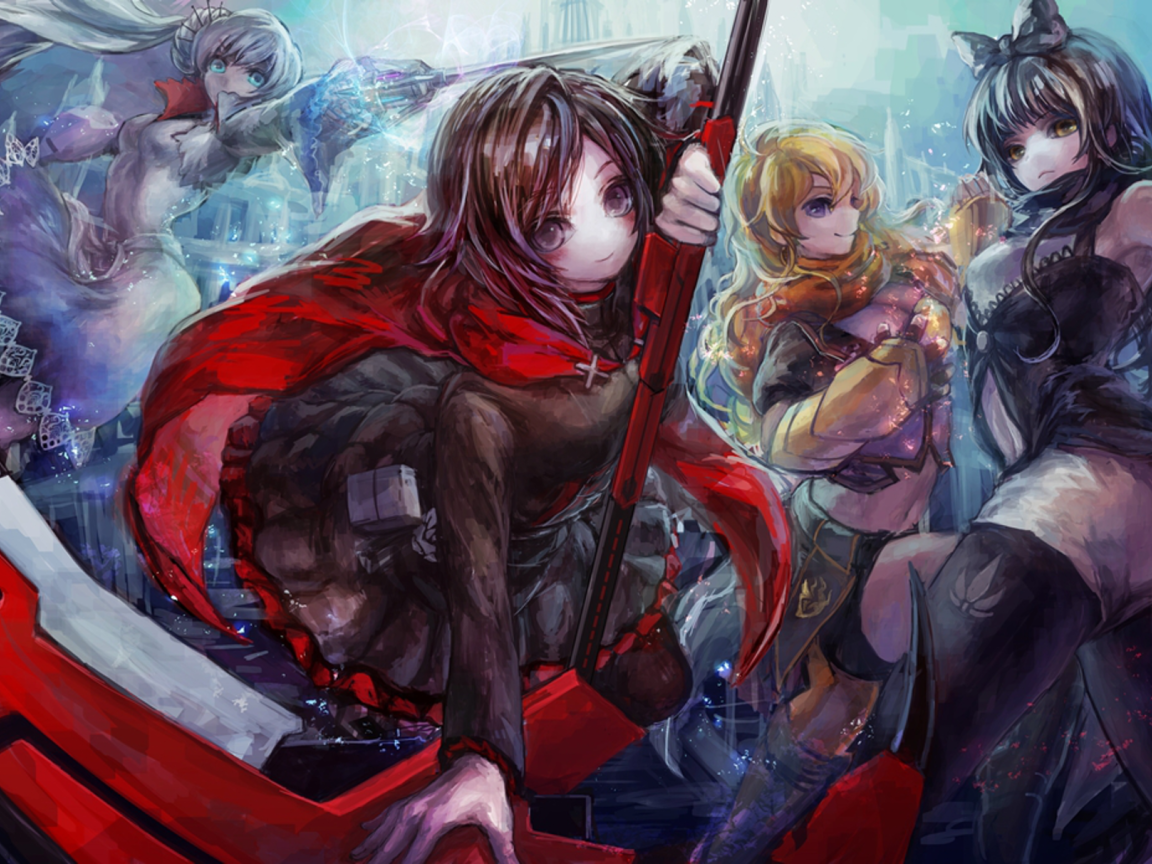 Сценка в аниме RWBY