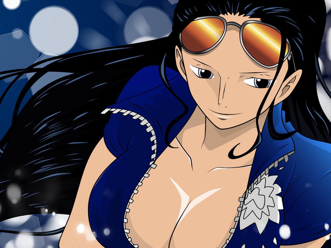 Очки на лбу Нико Робин из аниме Большой куш