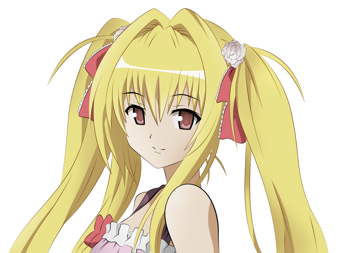 Девушка с желтыми волосами в аниме Любовь и прочие неприятности
