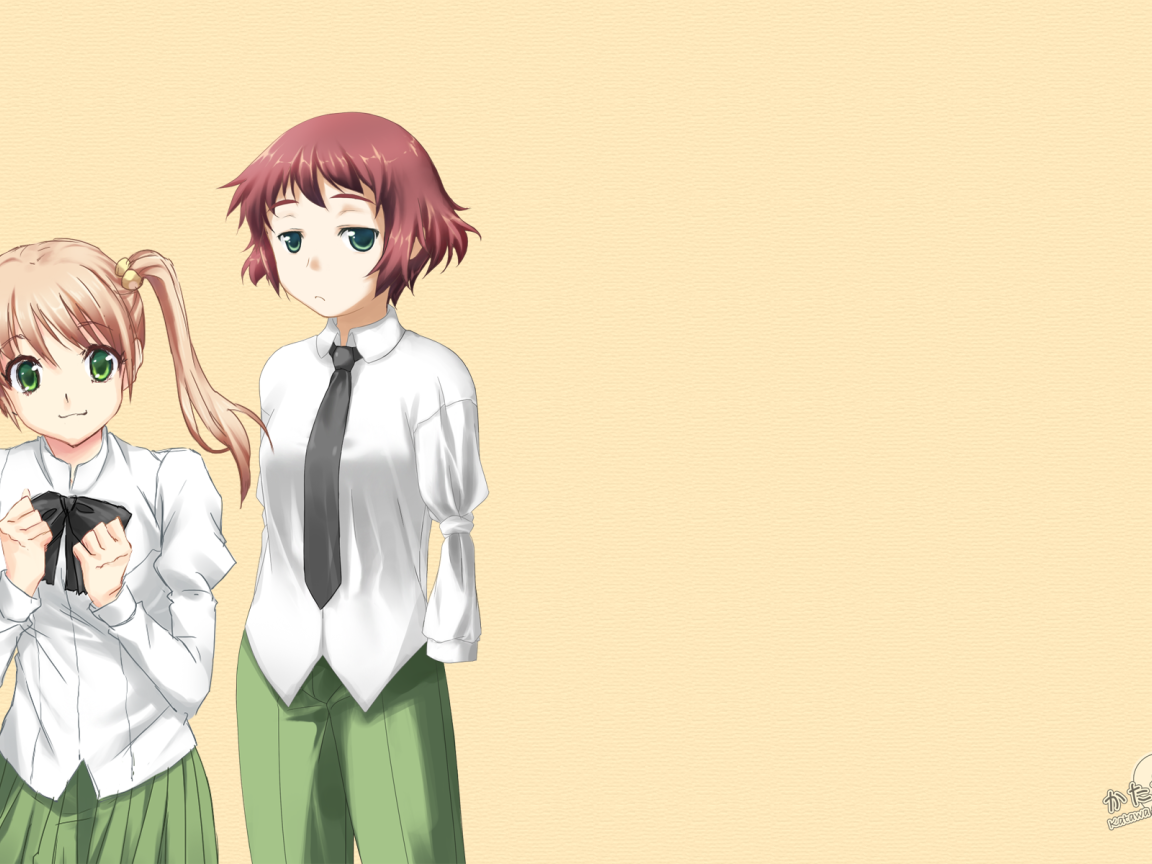 Две девушки из аниме Девушки-инвалиды