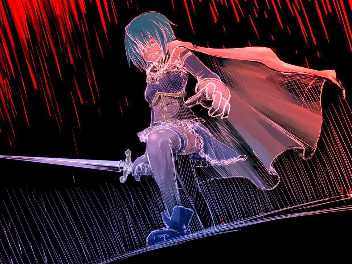 Воин в аниме Mahou Shoujo Madoka Magica