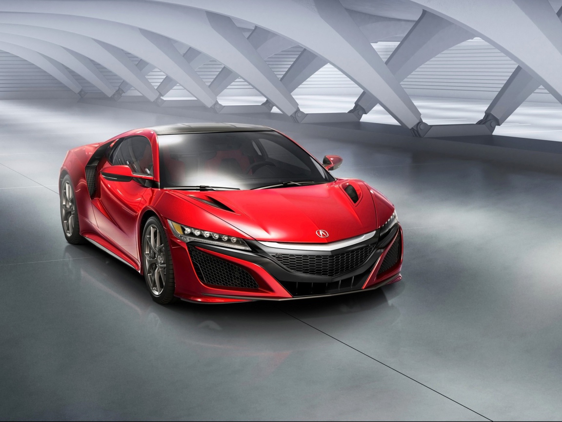 Красная спортивная Acura NSX