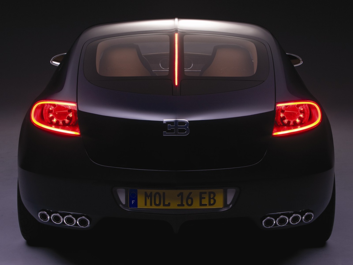 Черный Bugatti 16C Galibier с французскими номерами