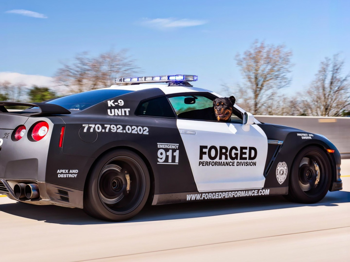 Полицейский Nissan GT-R