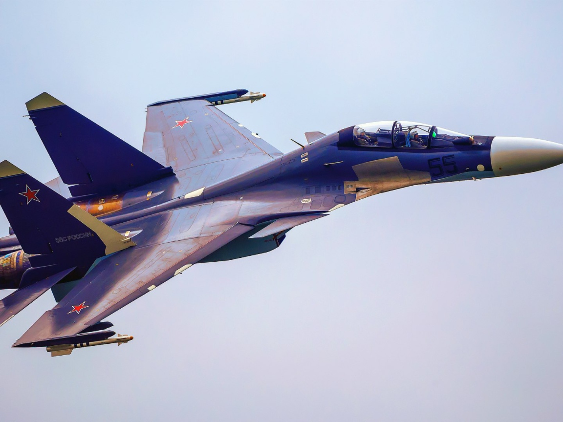 Военный самолет Су-30СМ