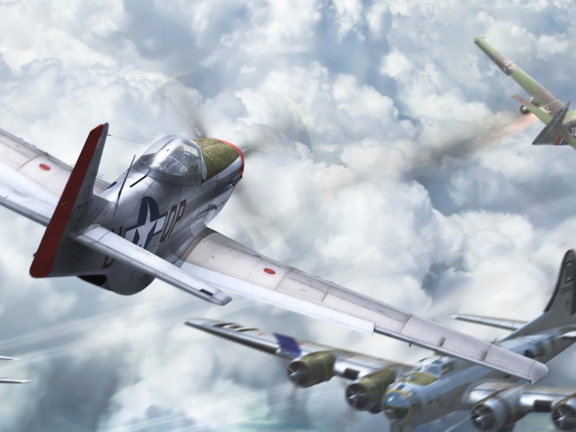 Самолет Джет Хунтер в бою