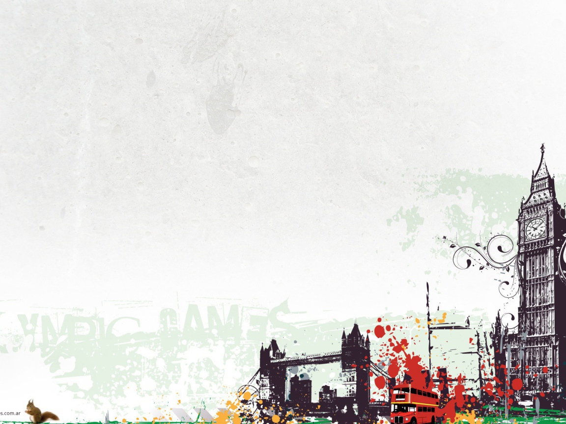 Арт Лондон, серый фон