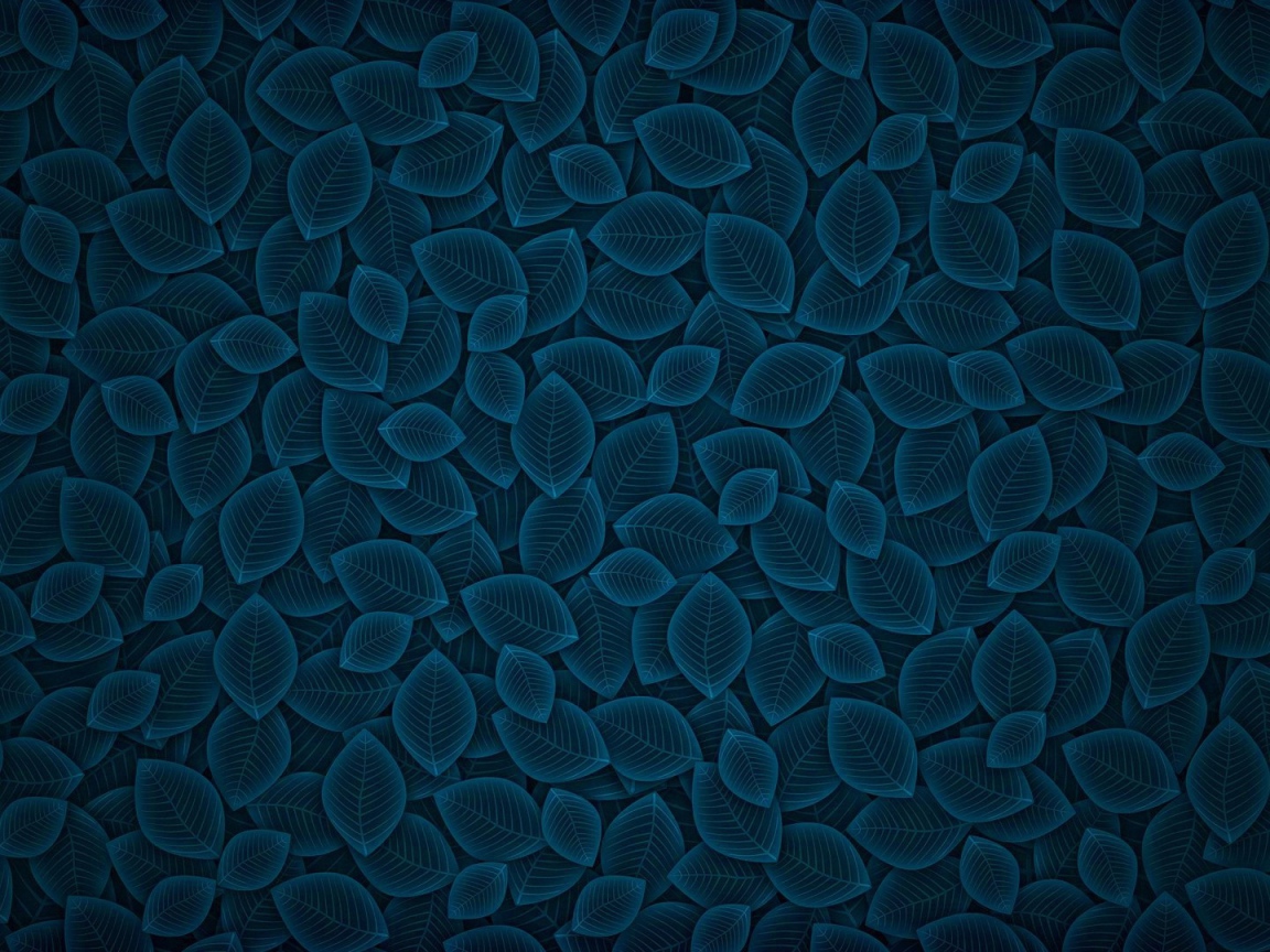 Фон из синих листьев