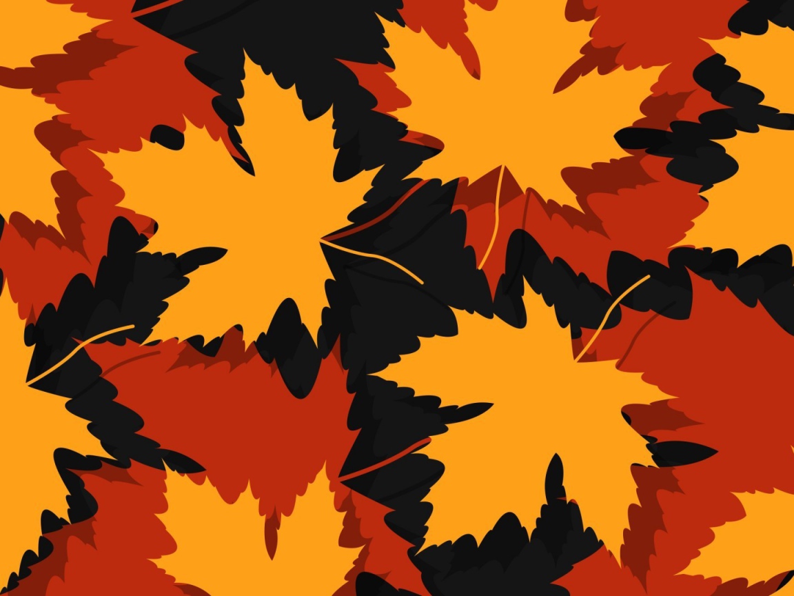 Фон из желтых кленовых листьев