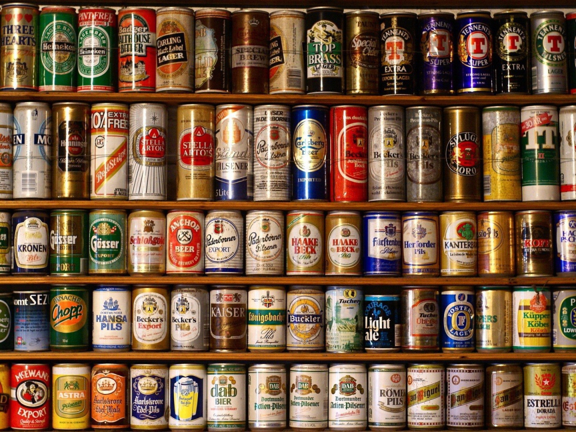 Пивная полка в магазине