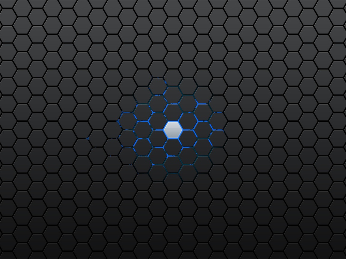 Голубая ячейка в черной структуре