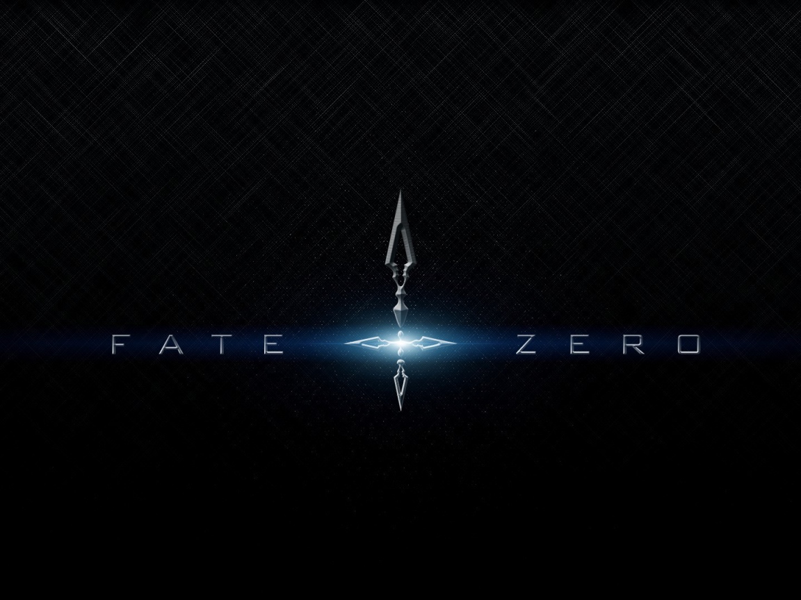 Голубые буквы, аниме Fate-Zero