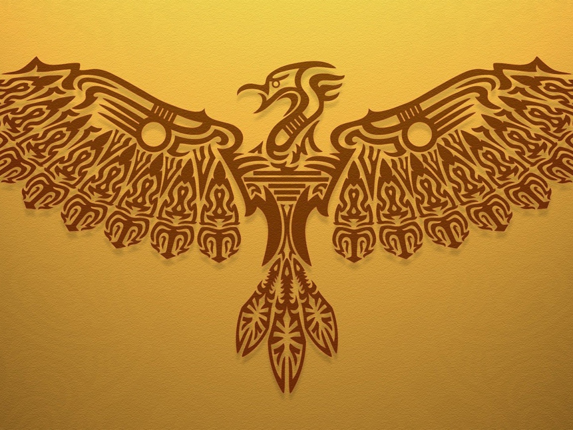 Коричневый силуэт хищной птицы