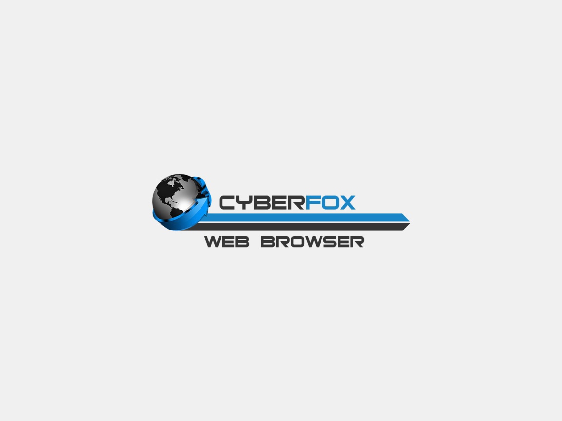 Браузер Cyberfox, голубой на белом фоне