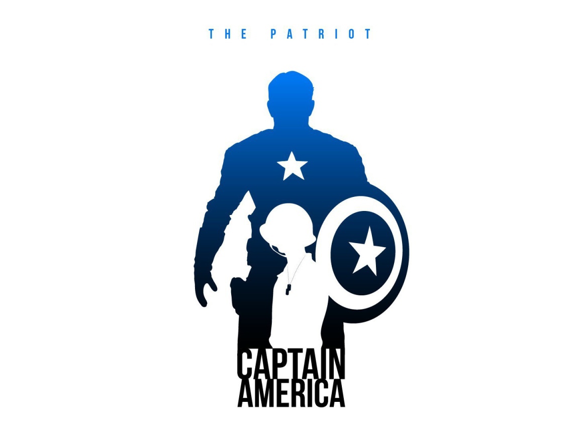 Капитан Америка, белый фон