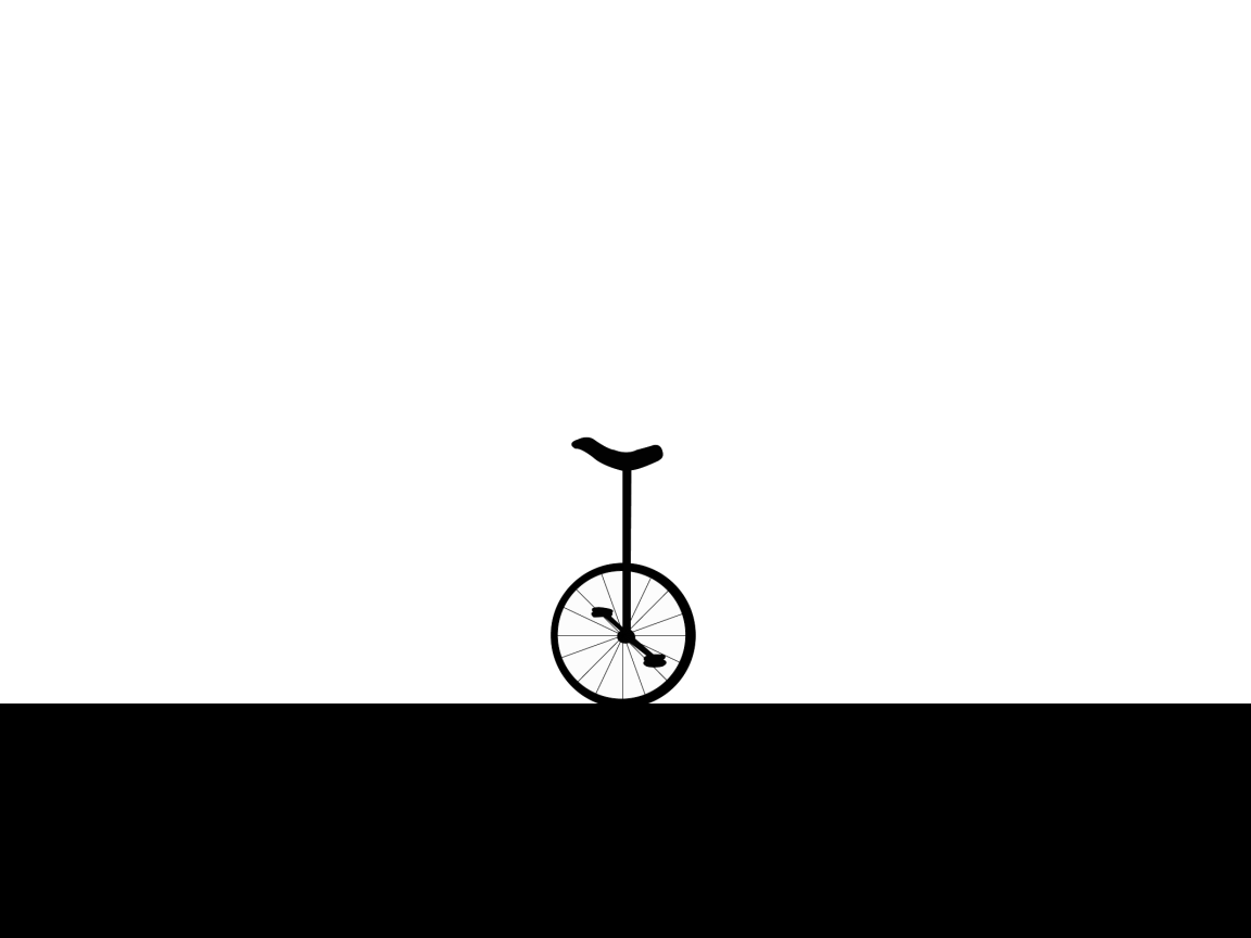 Цирковой велосипед, белый фон