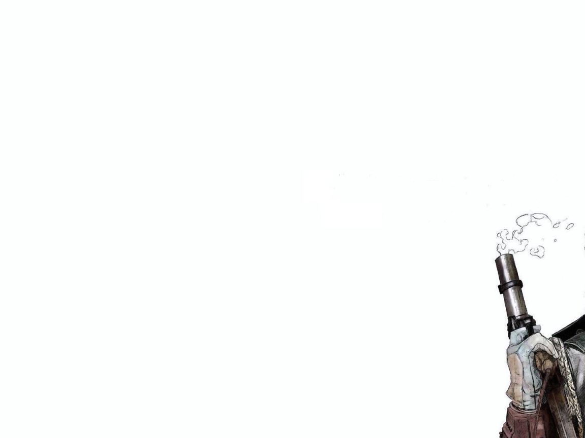 Персонаж комикса, белый фон