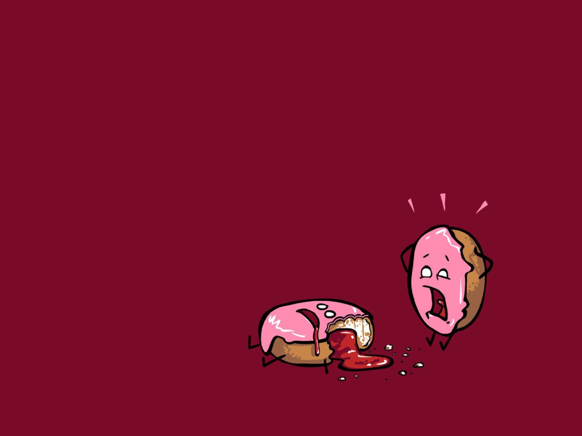 Пончик в ужасе