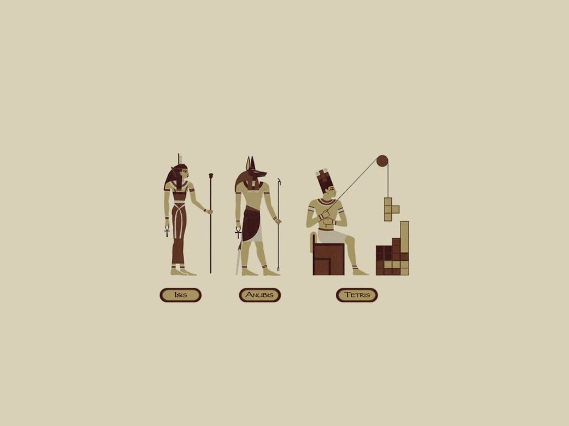 Египетский тетрис, серый фон
