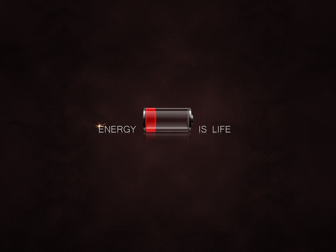 Энергия это жизнь, коричневый фон