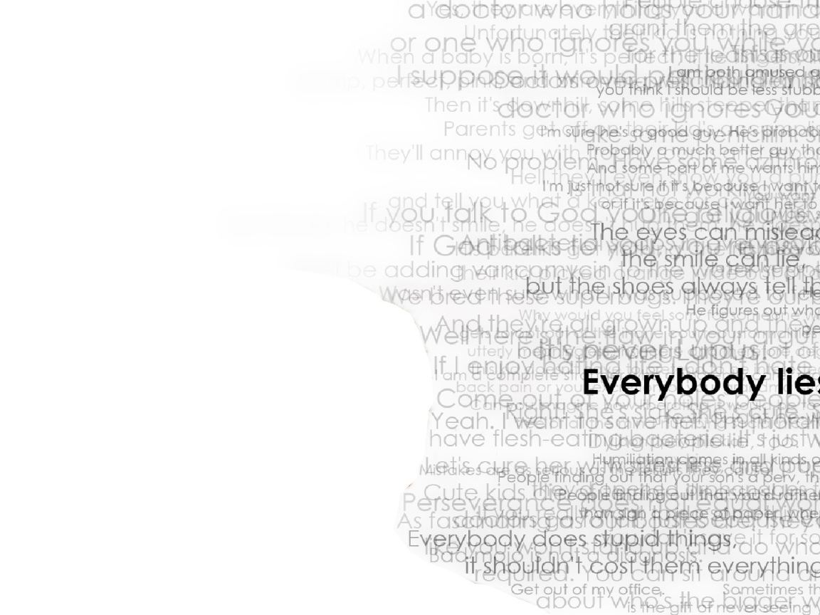 Все лгут, белый фон