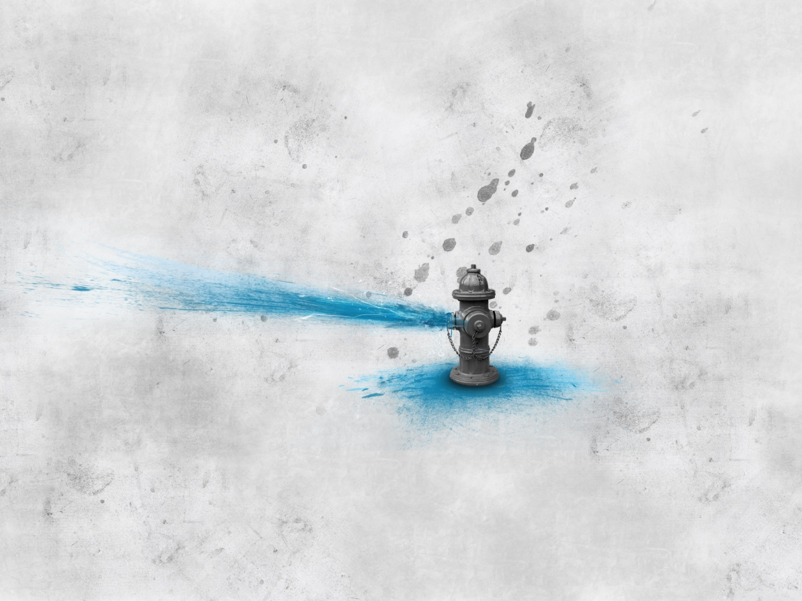 Фонтан из пожарного крана