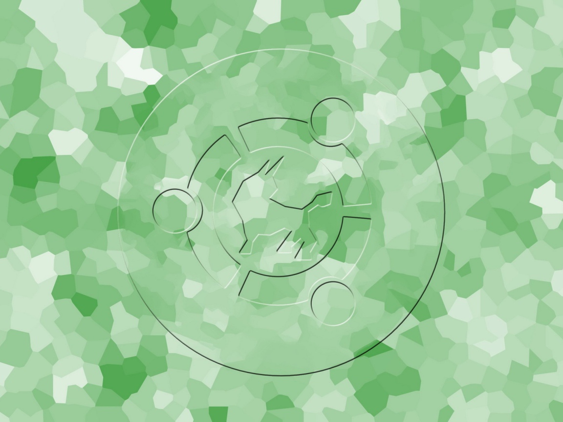 Зеленый абстрактный фон Убунту