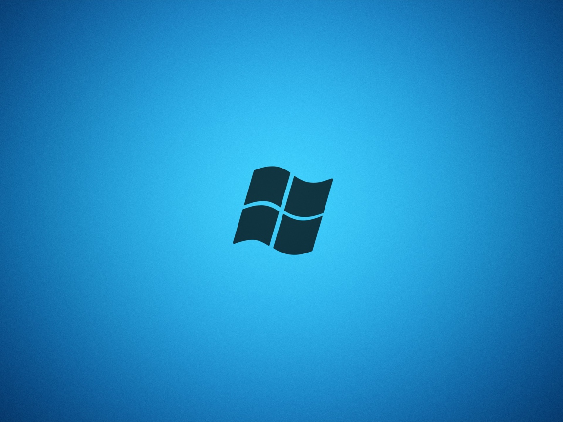 Серый логотип Майкрософт, голубой фон