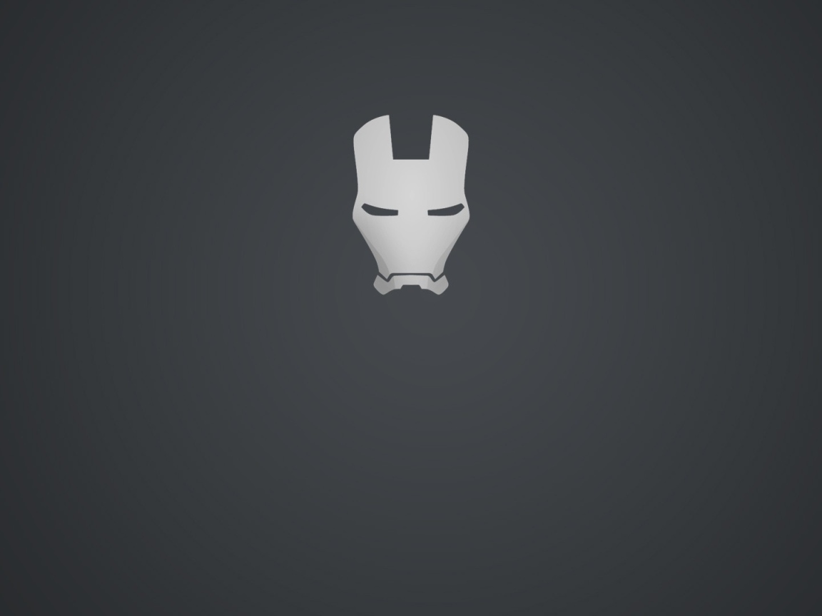 Маска Железного человека, черный фон