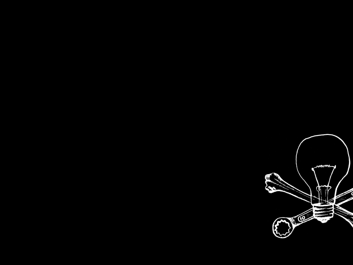 Лампа и инструменты, черный фон