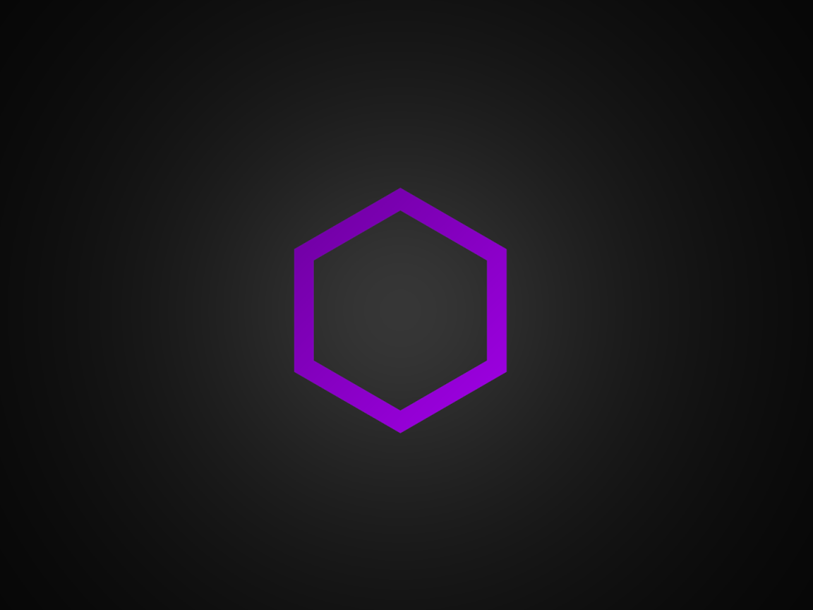 Сиреневый шестиугольник на сером фоне