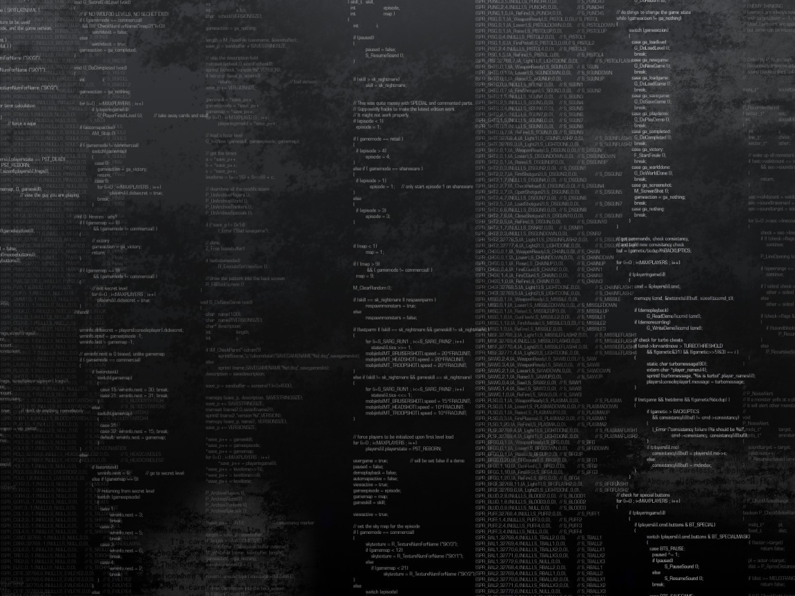 Строки компьютерного кода, серый фон