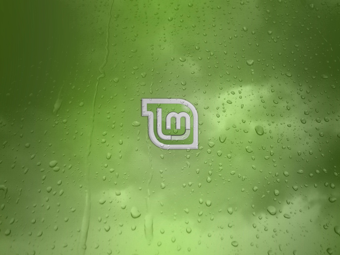 Зеленый фон Linux Mint