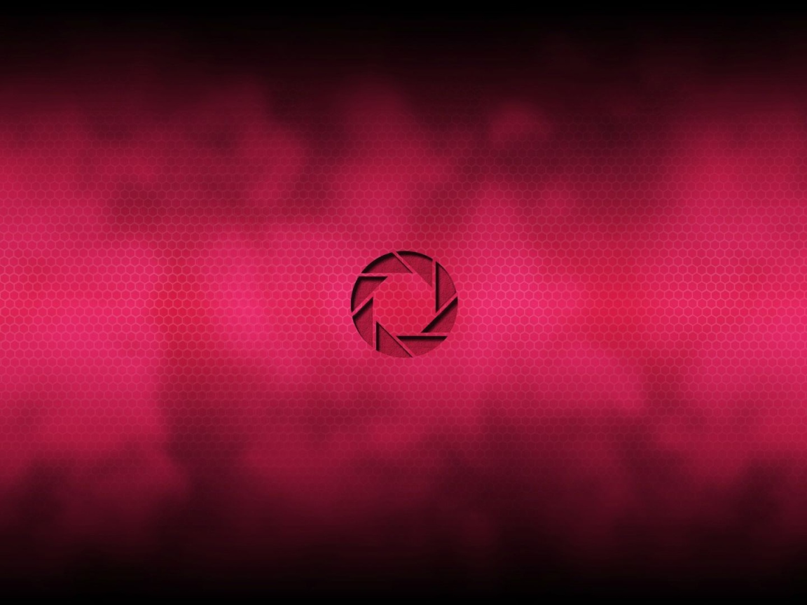 Логотип Aperture Science, красный фон