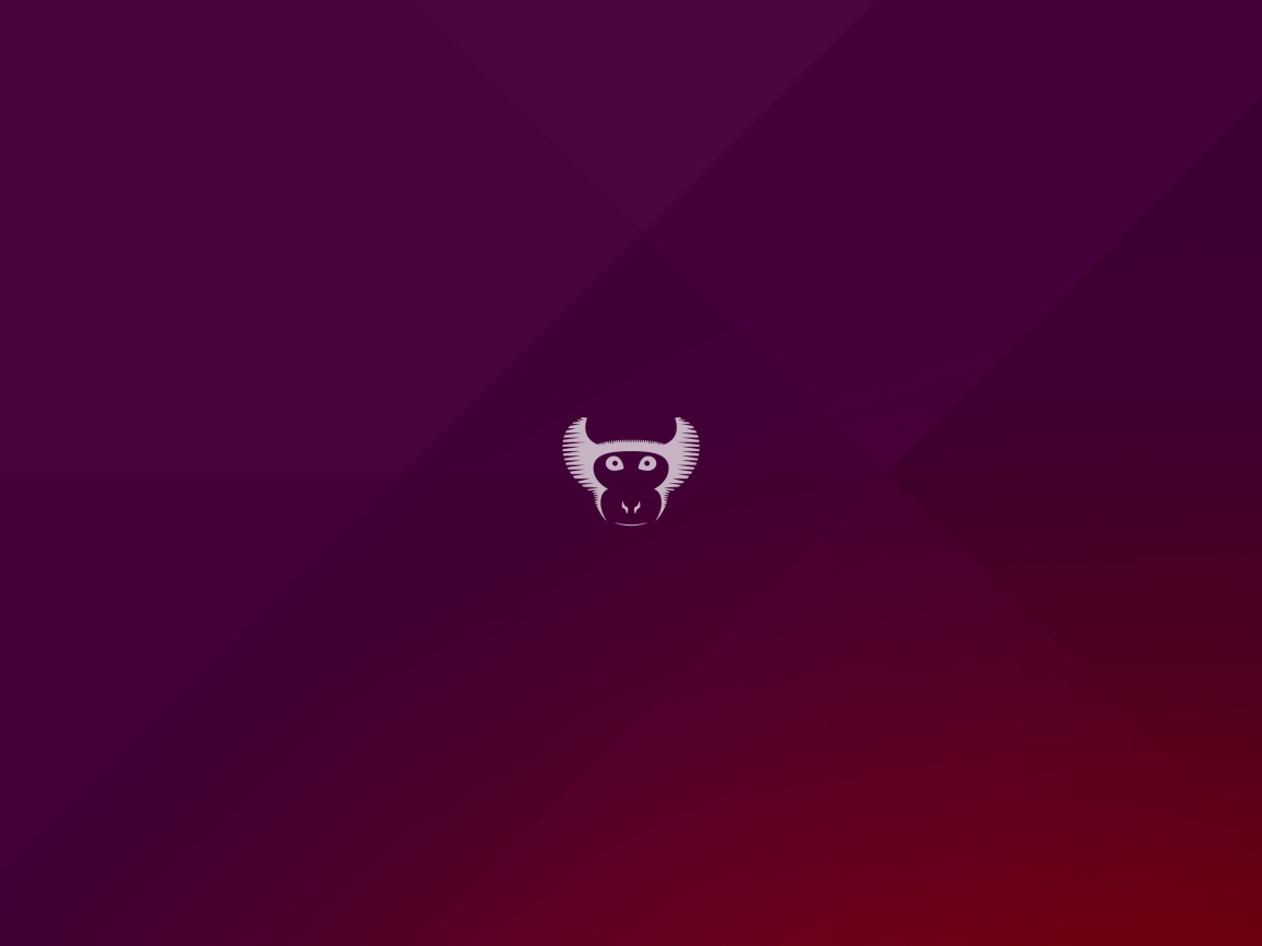 Лицо обезьяны, фон Ubuntu