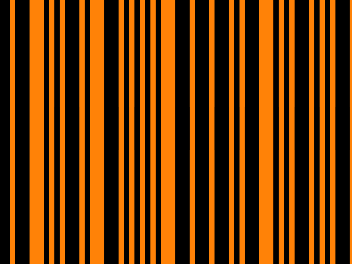 Оранжевый штрихкод на черном фоне
