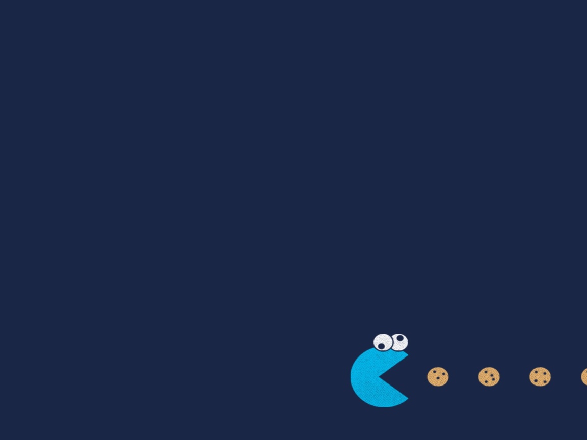 Пакман ест печенье