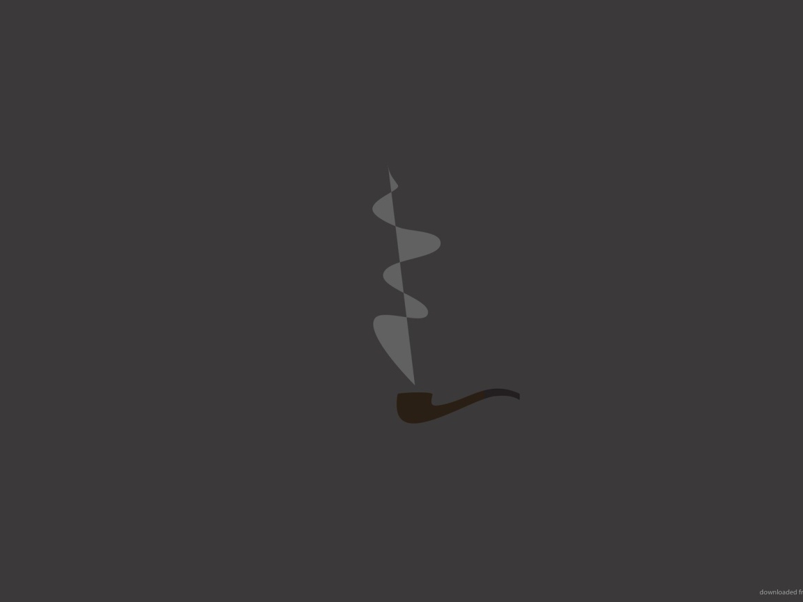 Курительная трубка, серый фон