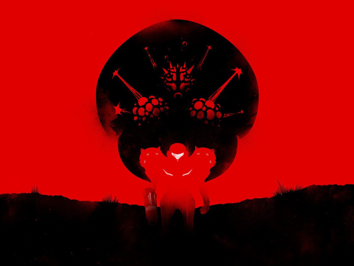 Красный фон, игра Metroid