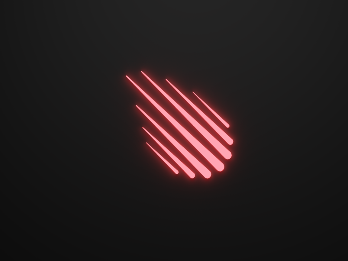 Красные метеоры на черном фоне