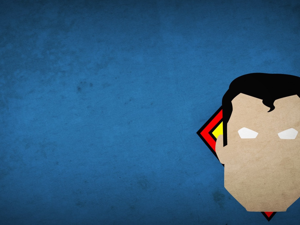 Силуэт Супермена, голубой фон