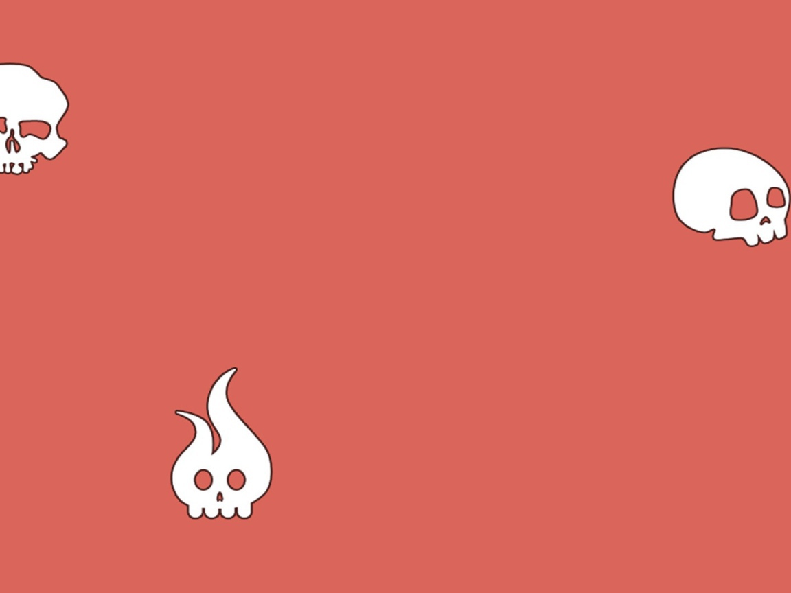 Черепа на розовом фоне