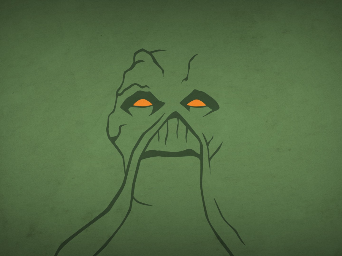 Зеленое Нечто, зеленый фон