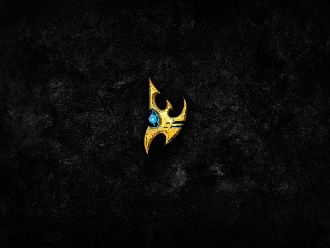 Символ из Starcraft II, черный фон