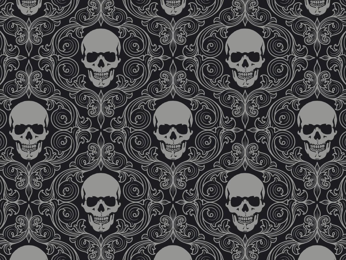 Фон из черепов в рамках