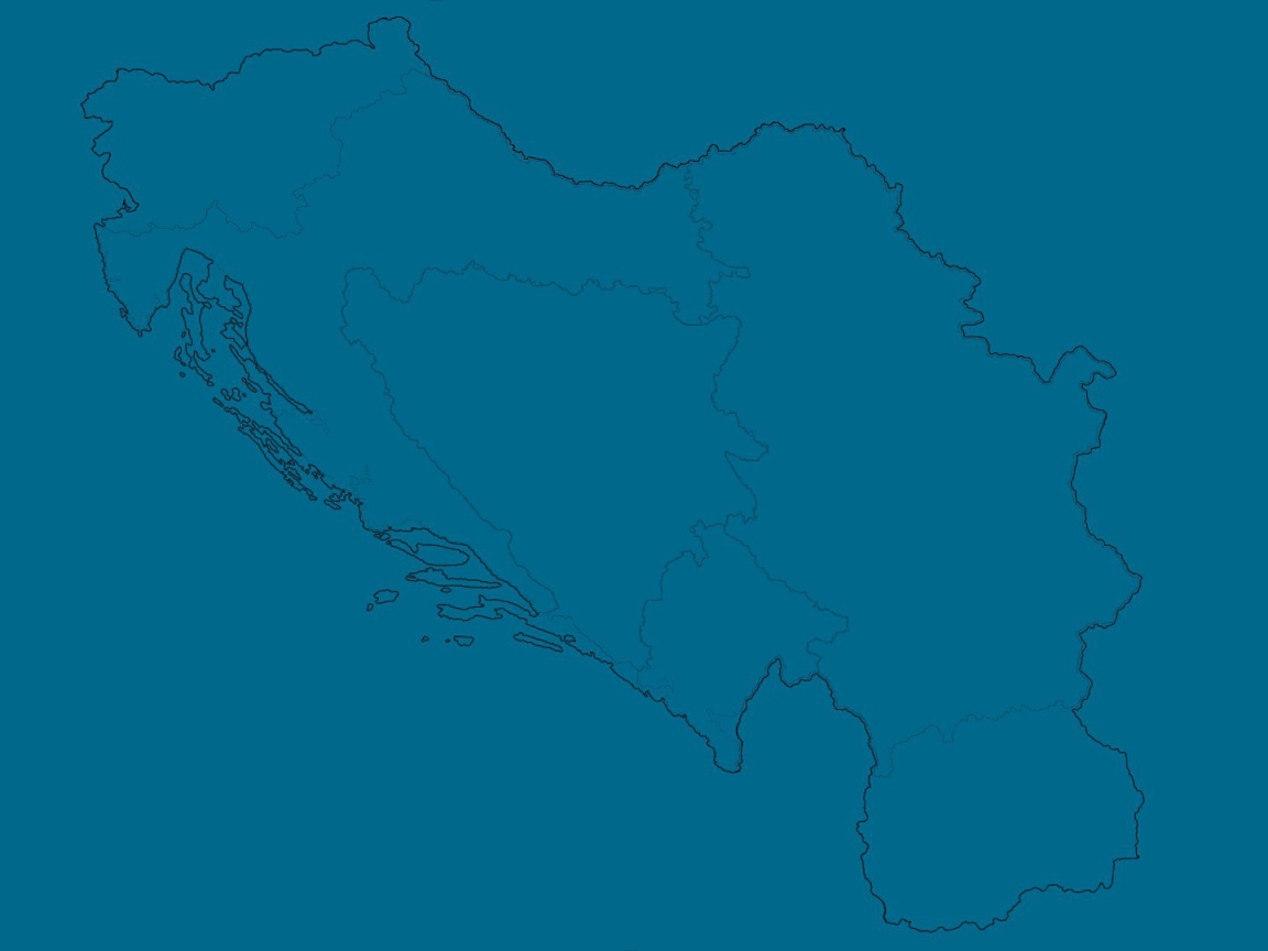 Контуры Югославии, голубой фон