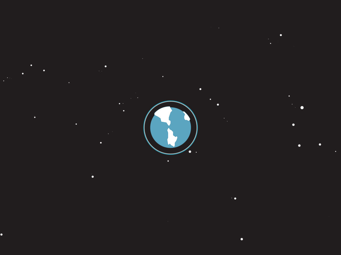 Земля среди звезд, черный фон