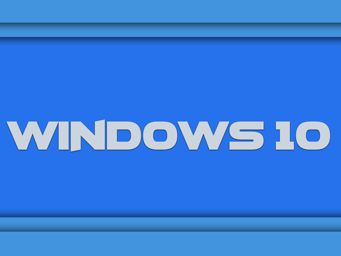 Новая ОС Windows 10, голубой фон